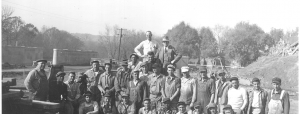 historical photo of construction crew